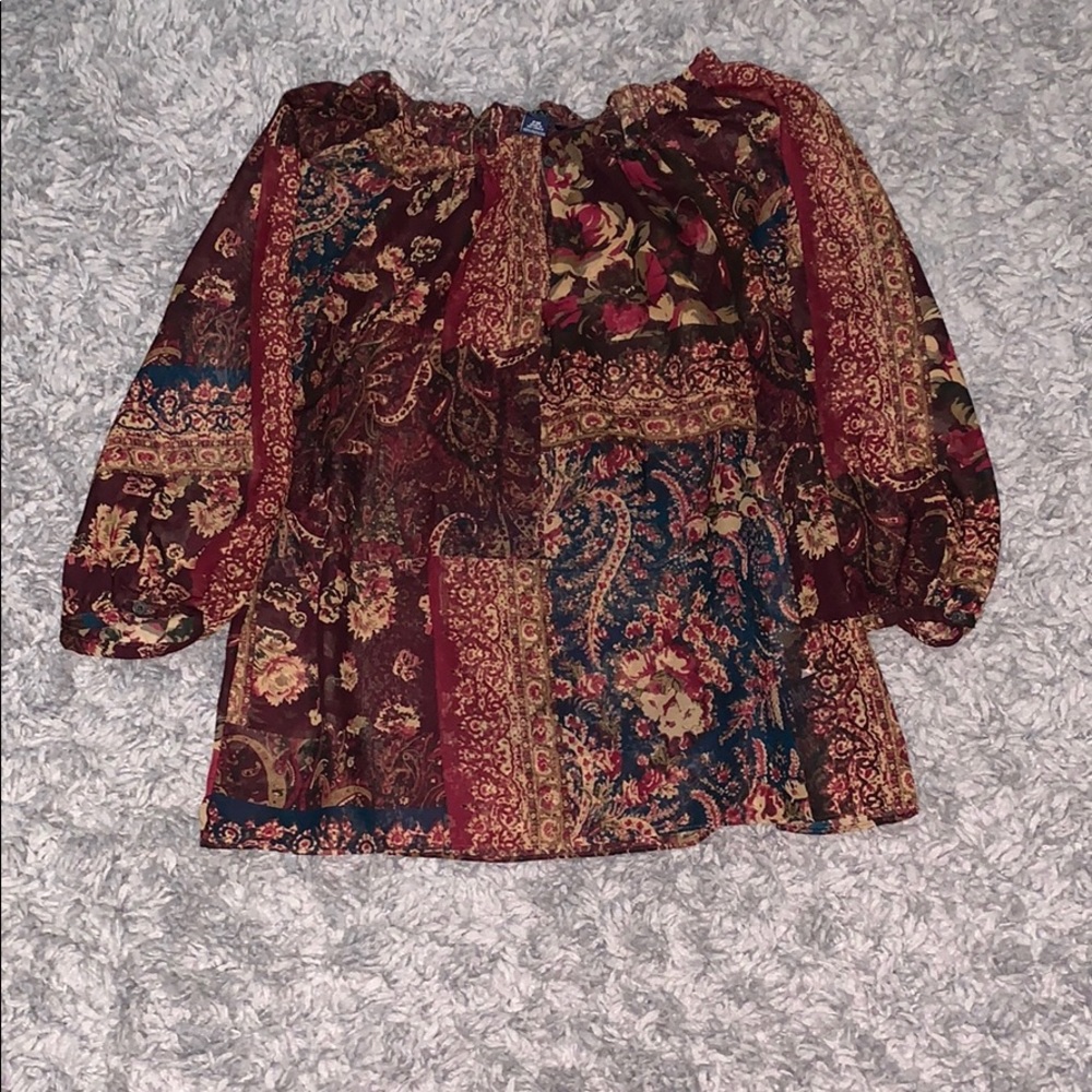 Chaps 3/4 sleeve blouse